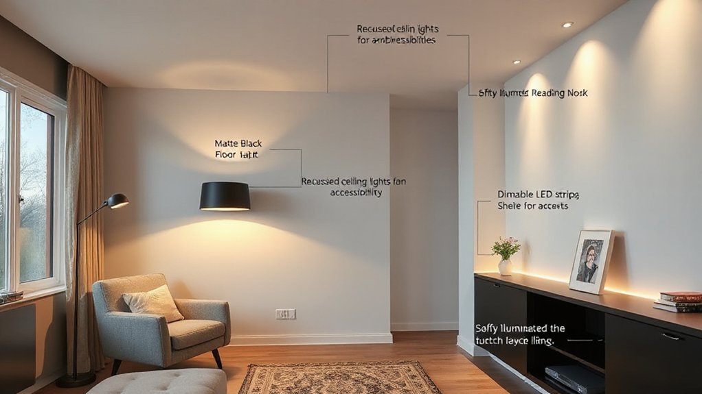 balanced layered lighting design