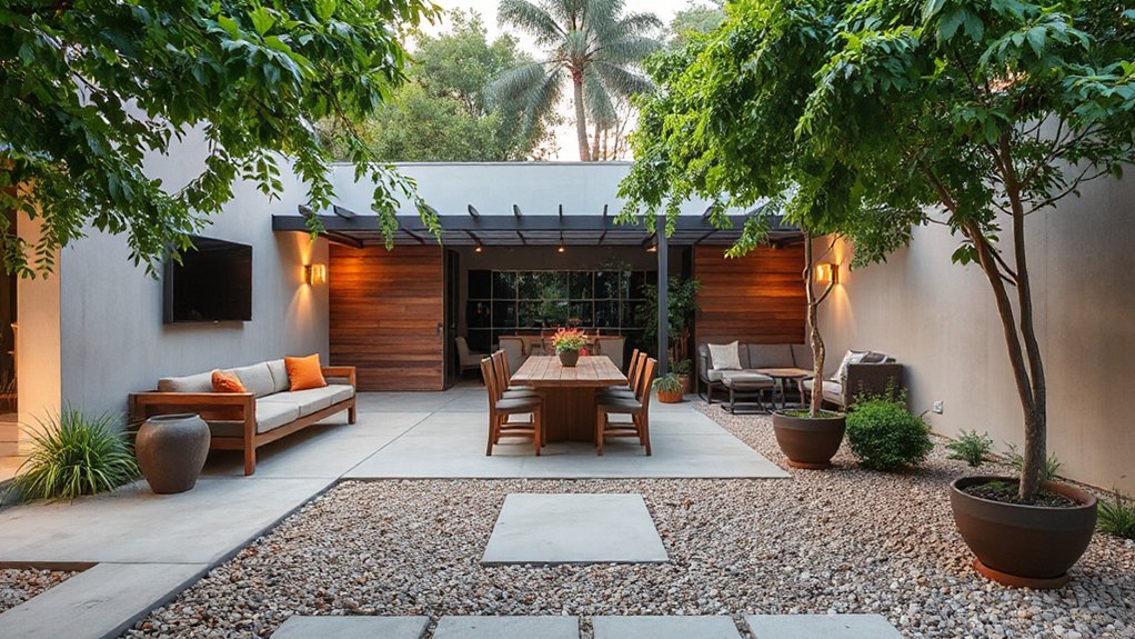 balanced outdoor living zones