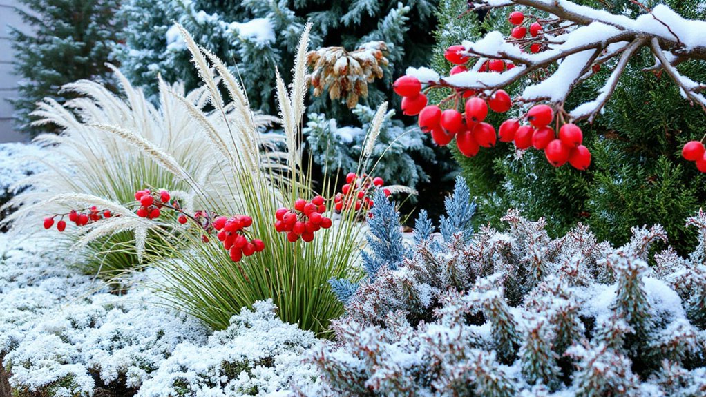 colorful textured winter landscape