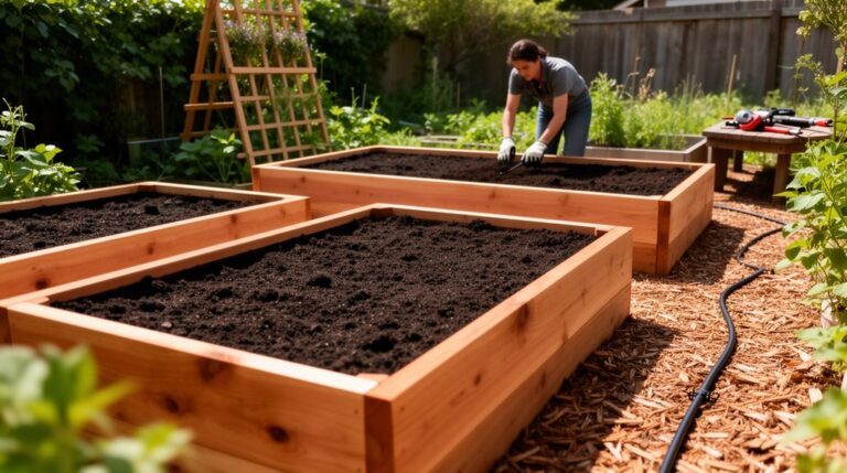 constructing elevated planting areas