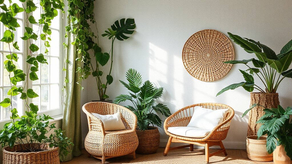 harmonize greenery and textures