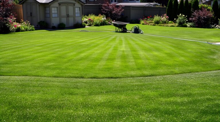healthy maintained lush lawn