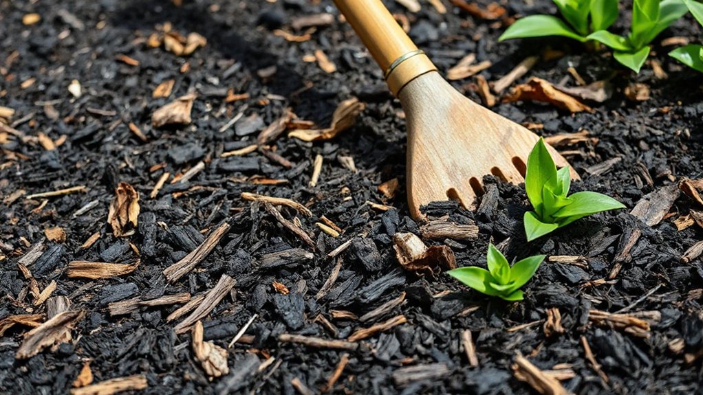 spring mulch depth maintenance