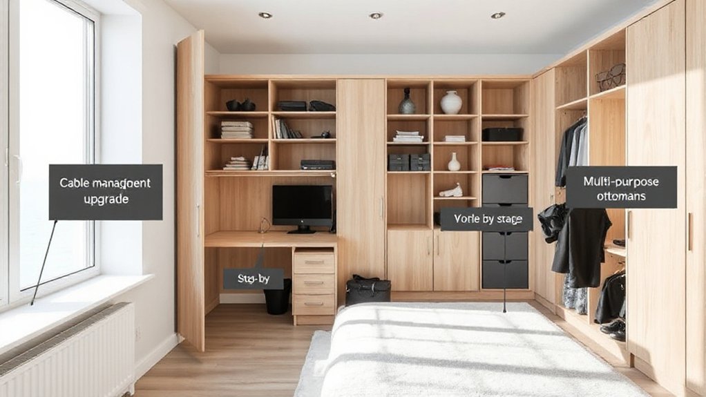 vertical storage multi function furniture